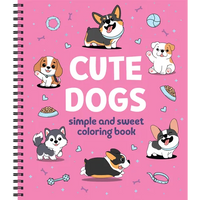 Simple and Sweet Coloring Book: Cute Dogs - Spiral