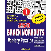 250 Brain Workouts Variety Puzzles - Paperback