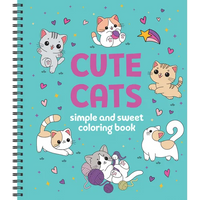 Simple and Sweet Coloring Book: Cute Cats - Spiral