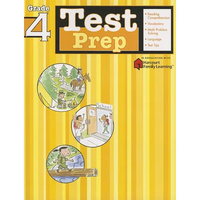 Test Prep: Grade 4 (Flash Kids Harcourt Family Learning) - Paperback