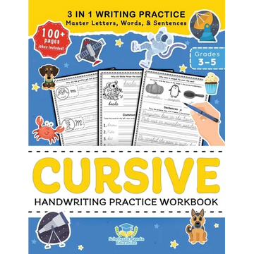 Cursive Handwriting Practice Workbook for 3rd 4th 5th Graders: Cursive Letter Tracing Book, Cursive Handwriting Workbook for Kids to Master Letters, W - Paperback