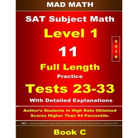 2018 SAT Subject Level 1 Book C Tests 23-33 - Paperback