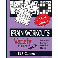 BRAIN WORKOUTS (Variety) Puzzles Vol 2 - Paperback