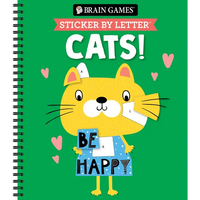 Brain Games - Sticker by Letter: Cats! - Spiral