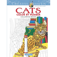 Creative Haven Cats Color by Number Coloring Book - Paperback