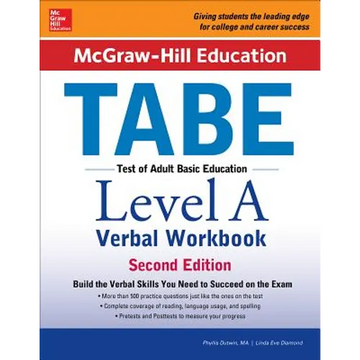 McGraw-Hill Education Tabe Level a Verbal Workbook, Second Edition - Paperback