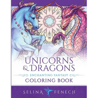 Unicorns and Dragons - Enchanting Fantasy Coloring Book - Paperback