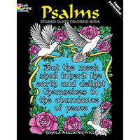 Psalms Stained Glass Coloring Book - Paperback