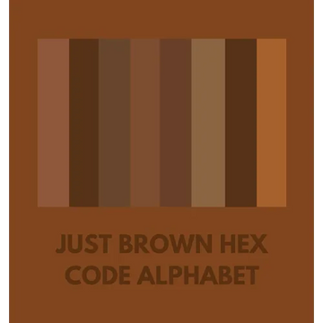 Just Brown Hex Code Alphabet - Paperback