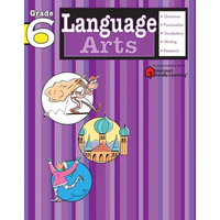Language Arts: Grade 6 (Flash Kids Harcourt Family Learning) - Paperback
