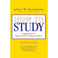 How to Study: Suggestions for High-School and College Students - Paperback