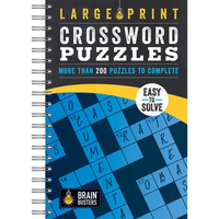 Large Print Crossword Puzzles Blue: More Than 200 Puzzles to Complete - Spiral
