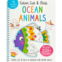 Color, Cut, and Fold: Ocean Animals - Paperback