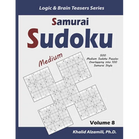 Samurai Sudoku: 500 Medium Sudoku Puzzles Overlapping into 100 Samurai Style - Paperback