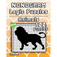 Nonogram Puzzles Animals: Challenging Hanjie puzzle collection with japanese picture riddles. Fun brain tease for everyone. - Paperback