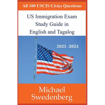 US Immigration Exam Study Guide in English and Tagalog - Paperback