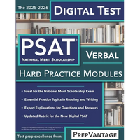 Digital PSAT/NMSQT Verbal: Hard Modules, 2025-2026 Edition - Paperback