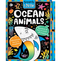 Scratch and Draw Ocean Animals - Hardcover
