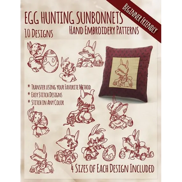Egg Hunting Sunbonnets Hand Embroidery Patterns - Paperback