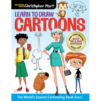 Learn to Draw Cartoons: The World's Easiest Cartooning Book Ever! - Easy How to Draw Cartoon Characters and Animals Step by Step for Kids and Adults - Paperback