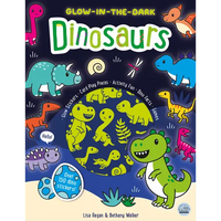 Glow-In-The-Dark Dinosaurs Sticker Activity Book - Paperback