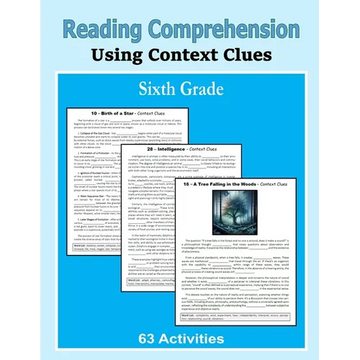 Reading Comprehension - Using Context Clues - Sixth Grade - Paperback