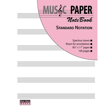 MUSIC PAPER NoteBook - Standard Notation - Paperback