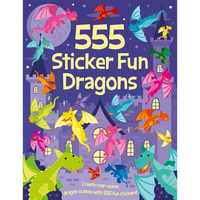 555 Sticker Fun - Dragons - Paperback