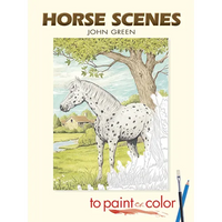 Horse Scenes to Paint or Color - Paperback