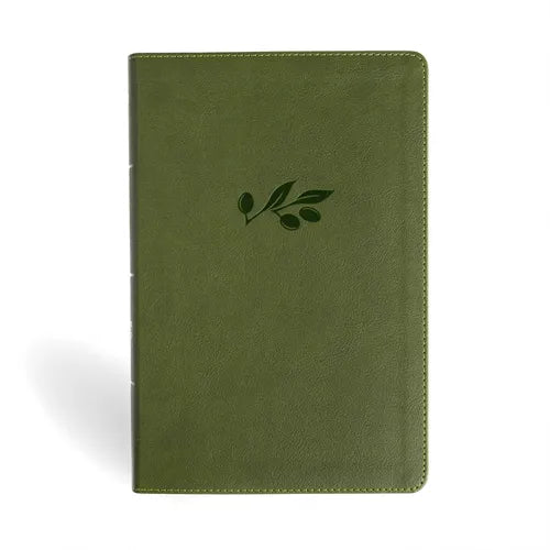 NASB Giant Print Reference Bible, Olive Leathertouch
