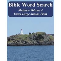 Bible Word Search Matthew Volume 4: King James Version Extra Large Jumbo Print - Paperback