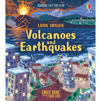 Look Inside Volcanoes and Earthquakes - Board Book