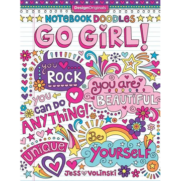 Notebook Doodles Go Girl!: Coloring & Activity Book - Paperback