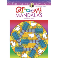 Creative Haven Groovy Mandalas Coloring Book - Paperback