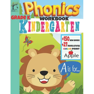 Phonics Workbook Kindergarten: +150 New Words +27 Reading activities: Color Print - Paperback