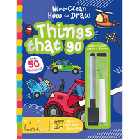 Wipe-Clean How to Draw Things That Go - Hardcover