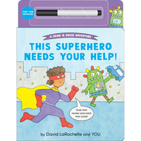 This Superhero Needs Your Help!: (An Interactive Dry-Erase Board Book with Wipe-Clean Marker for Kids Ages 4-6) - Board Book