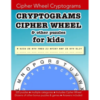 Cryptograms Cipher Wheel & other puzzles for kids: Education resources by Bounce Learning Kids - Paperback