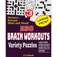 250 Brain Workouts Variety Puzzles - Paperback