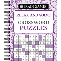 Brain Games - Relax and Solve: Crossword Puzzles (Pattern Cover) - Spiral