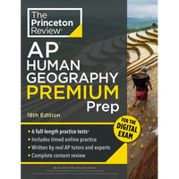 Princeton Review AP Human Geography Premium Prep, 18th Edition: 6 Practice Tests + Digital Practice Online + Content Review - Paperback