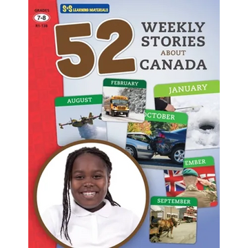52 Weekly Nonfiction Stories About Canada Grades 7-8 - Paperback
