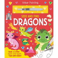 Seek and Find Dragons: A Reusable Water Painting Activity Book for Children Aged 3-5 - Hardcover