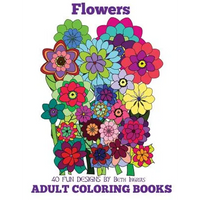 Adult Coloring Books: Flowers - Paperback