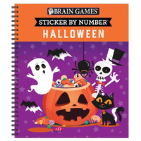 Brain Games - Sticker by Number: Halloween: Volume 1 - Spiral