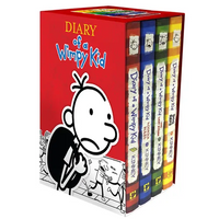 Diary of a Wimpy Kid Box of Books 1-4 Hardcover Gift Set: Diary of a Wimpy Kid, Rodrick Rules, the Last Straw, Dog Days - Hardcover