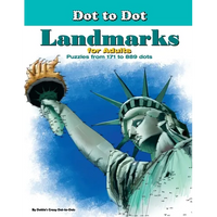 Dot-to-Dot Landmarks for Adults: Puzzles from 171 to 889 dots - Paperback