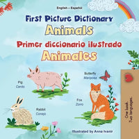First Picture Dictionary - Animals (English Spanish Bilingual Children's Book) - Paperback