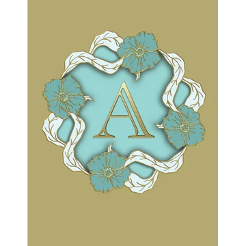 A: 100 Pages 8.5" X 11" Monogram Notebook College Ruled Line Paper - Paperback