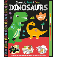 Scratch, Paint & Color Dinosaurs - Spiral